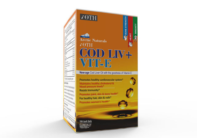 iOTH cod liver oil & natural vitamin E immune boosting supplements